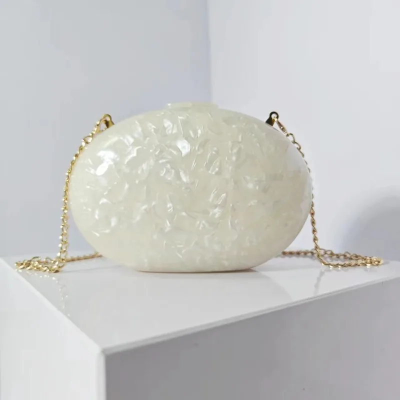 

Women Blue Round Acrylic Dinner Bags Box Day Clutch Purse Handbags Small Summer Wedding Party Evening Bag Chain Shoulder Bags