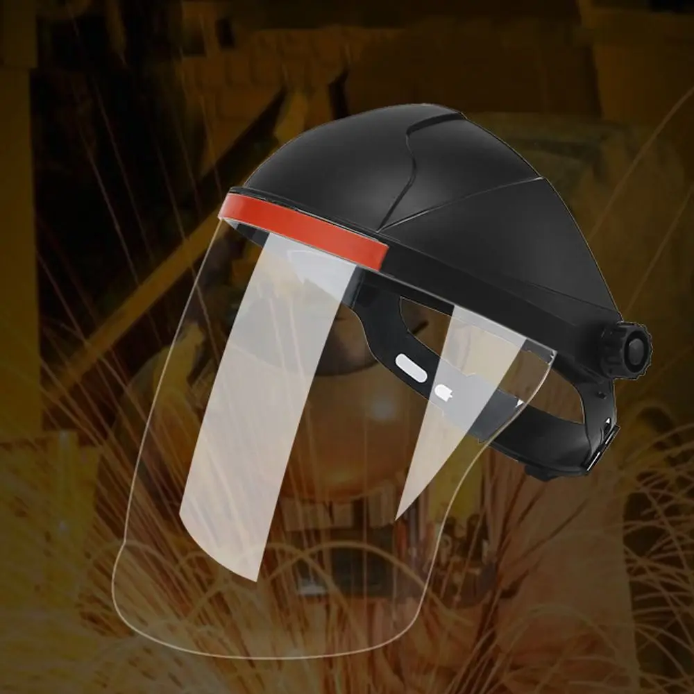 PC Plastic Welding Protective Mask Anti Splash Transparent Protective Face Cover Flip Front Visor Anti-UV Welder Face Shield