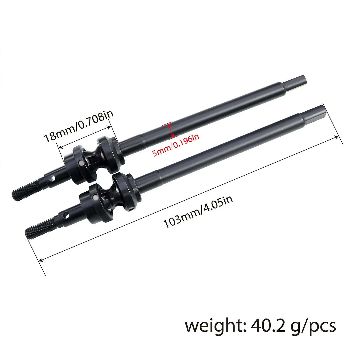 1/10 Axial Scx10 I Front Axle Cvd Drive Shaft Dogbone Three-section Rod Rc Remote Control Car Upgrade Parts