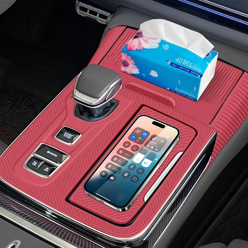 

For Hongqi H5 2024 2025 Water Cup Protective Cover Central Control Silicone Pad Table Pad Car Interior Decoration Supplies