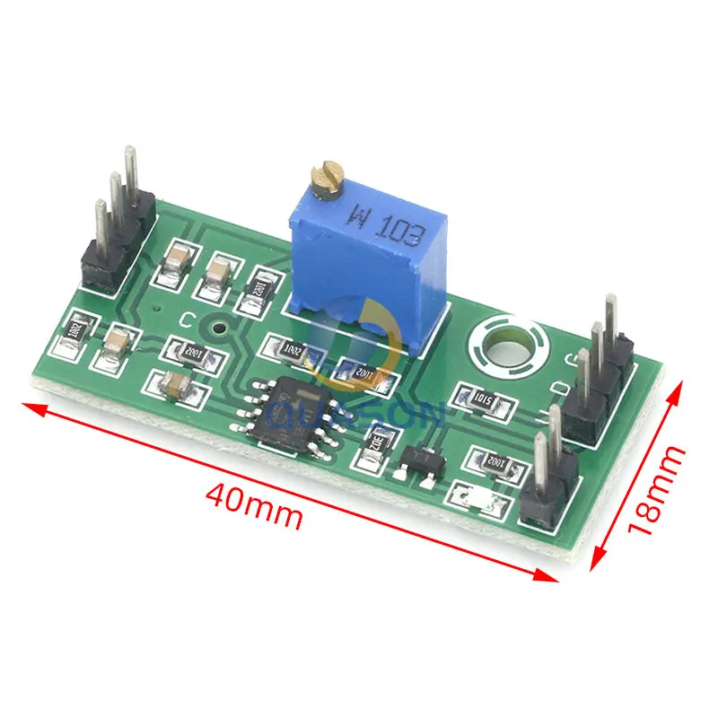 LM393 Voltage Comparator Module Signal Waveform Adjustable High Low Level/Load Drive Dual Channel 4.5-28V High Voltage Module