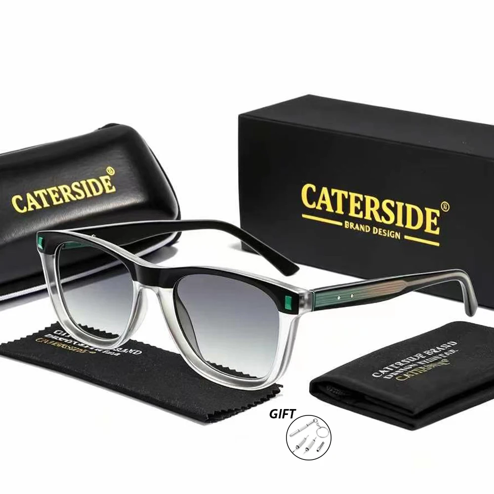 CATERSIDE Herren-Korrektionsbrillen, individuell angepasste quadratische Gläser, optische Sonnenbrillen für Damen, Outdoor-Brillen für Kurzsichtigkeit und Weitsichtigkeit – Detail 7