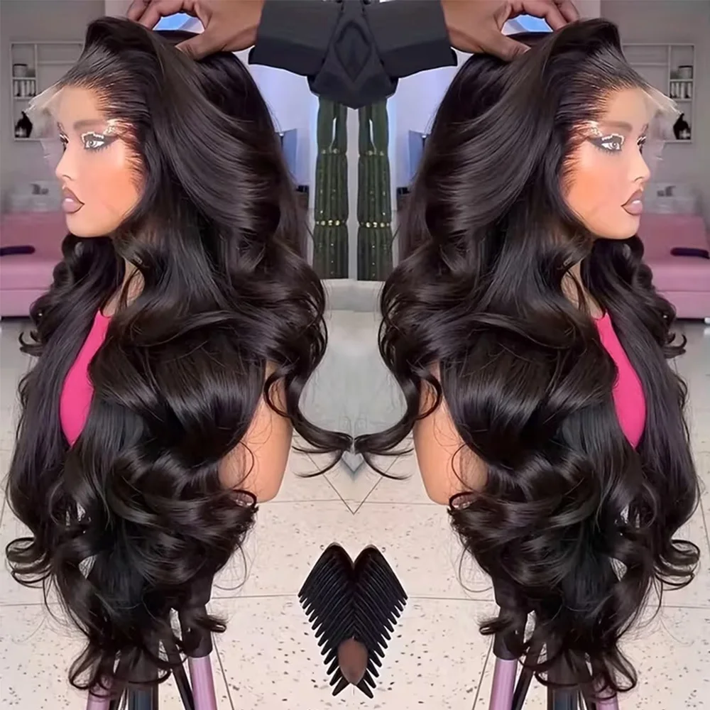 13x4 الجسم موجة الدانتيل الجبهة الباروكات شعر الإنسان قبل قطعها 200 الكثافة HD شفافة الدانتيل الباروكات الأمامية للنساء عقدة ابيض 12A