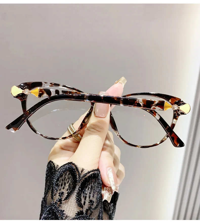 Damen Cat Eye Anti Blaues Licht Presbyopie Brille Neue Mode Ultra Licht Lesebrille Dioptrien 0 + 1,0 + 1,5 + 2,0 + 2,5 + 3,0 + 3,5 + 4,0 – Detail 14