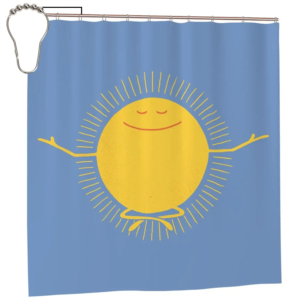 

Занавеска для душа Sun Worshipper, полиэстеровая, водонепроницаемая, для ванной комнаты, с крючками