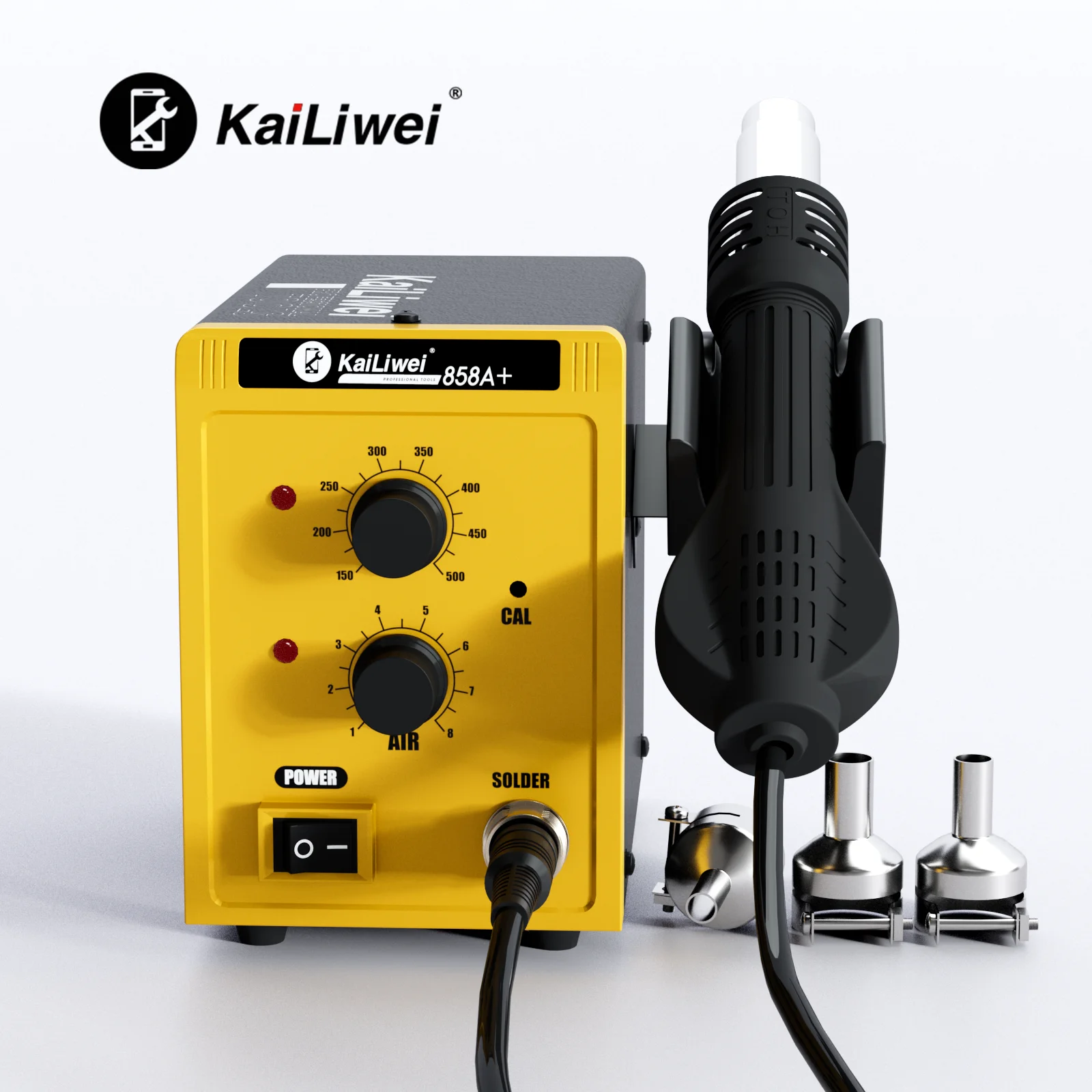 Kailiwei 700W Hot Air Table PCB Welding Chip Repair Mobile Phone Electronic Components Heat Gun 858A+