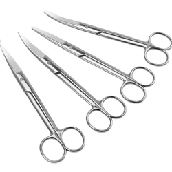 16 cm Animal Veterinary Vet Medical Stainless Steel Surgical Scissors Straight curved Tip Haircut Scissors