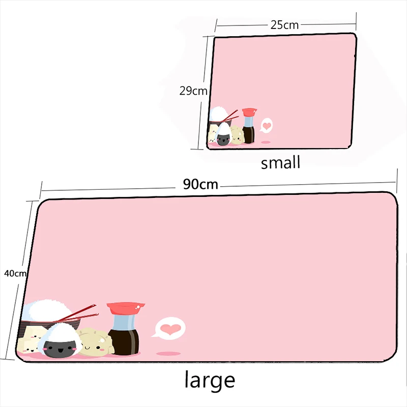 400X900MM Kawaii Cartoon Mouse Pad Pink Little Bear Large Waterproof Mousepad Gaming Accessoroes Laptop Gamer Keyboard Desk Mat