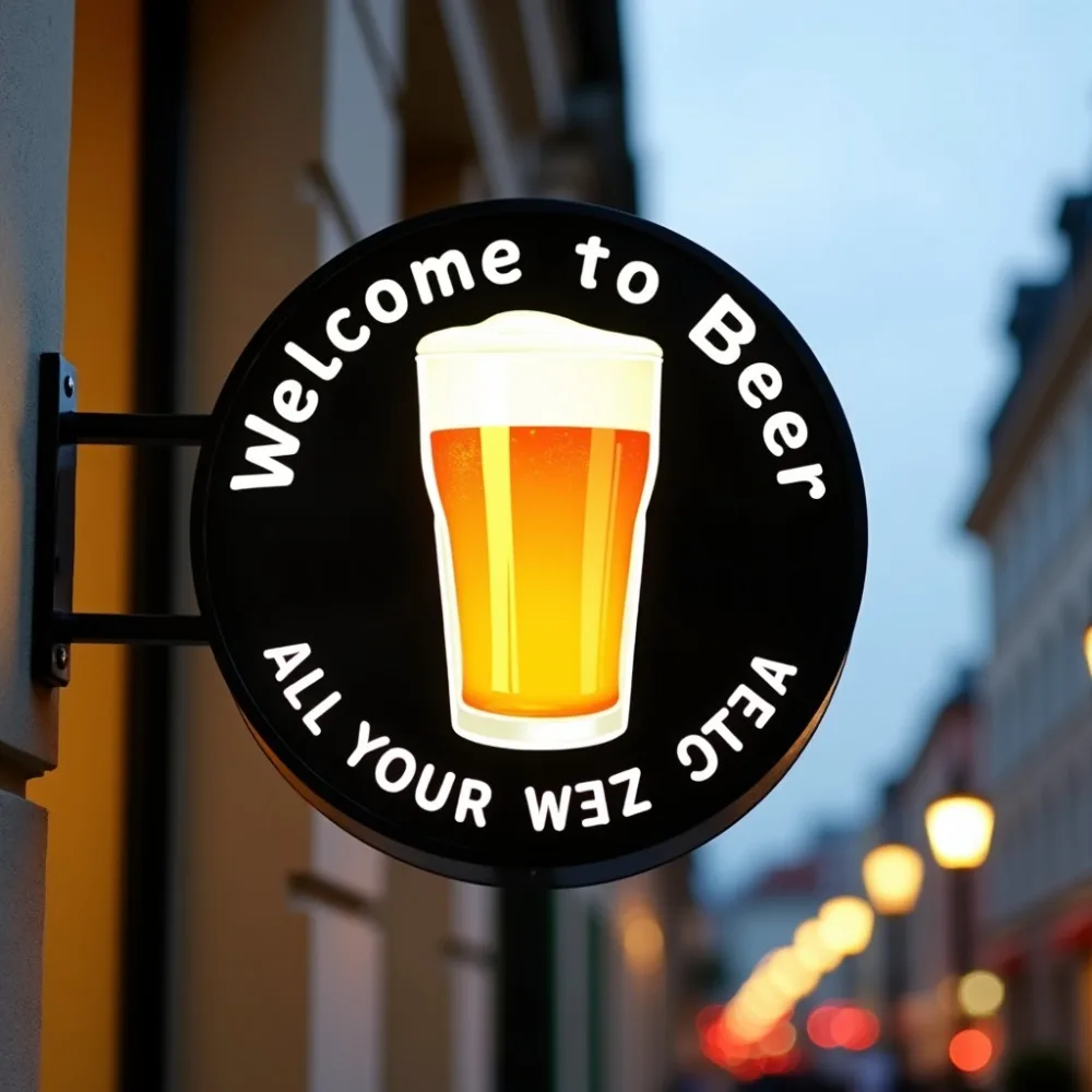 Custom Round Waterproof Acrylic LED Light Box Outdoor Business Sign Double Sided Backlit Advertising Display