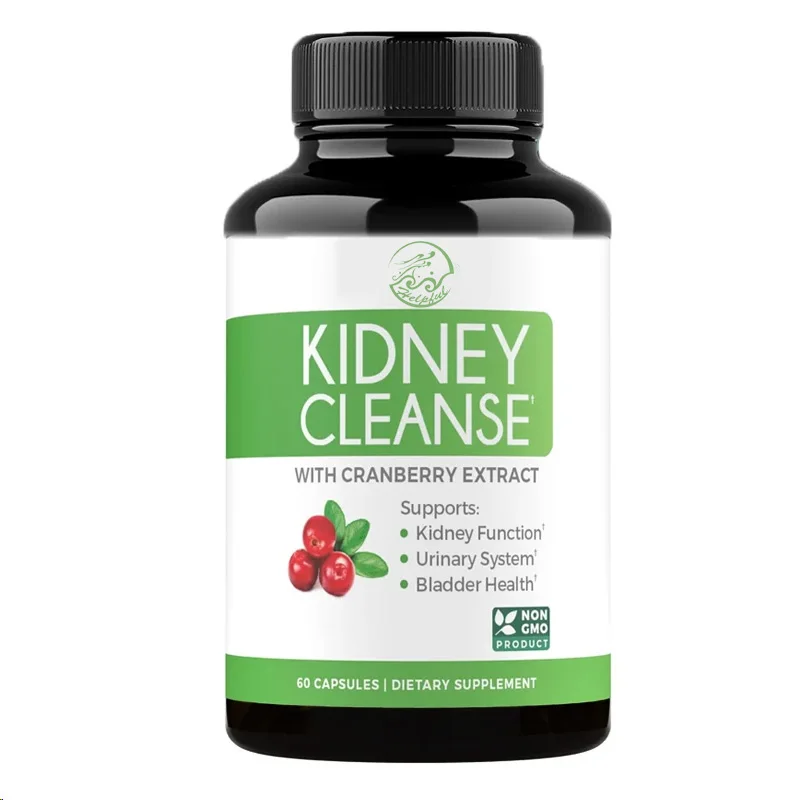 Kidney cleaning,detoxification,and repair support for urinary tract and bladder control cranberry extract 60 vegetarian capsules