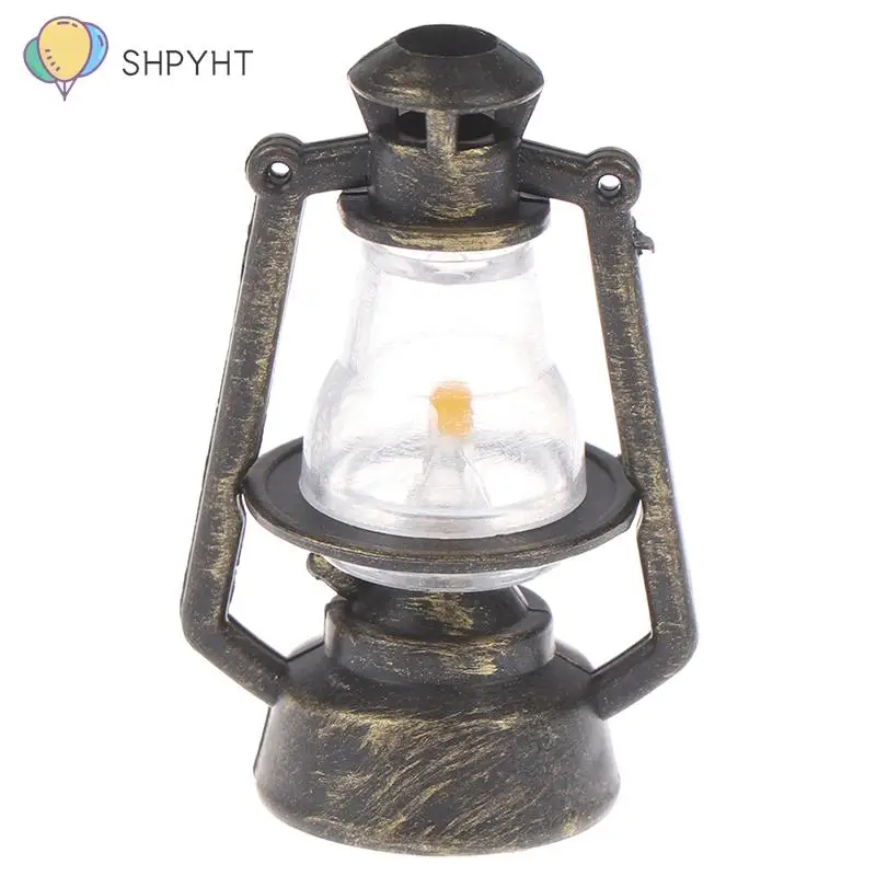 1pc 2 styles Retro Oil Lamp Dollhouse Miniature Toy Doll Food Kitchen Living Room Accessories