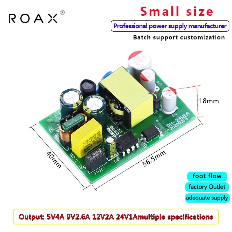 Fuente de alimentación conmutada de 12v 2a, 220v a 5v, 4a, 9v, 2,6a, 24v1a, 24w, convertidor de CA a CC, módulo de alimentación regulado