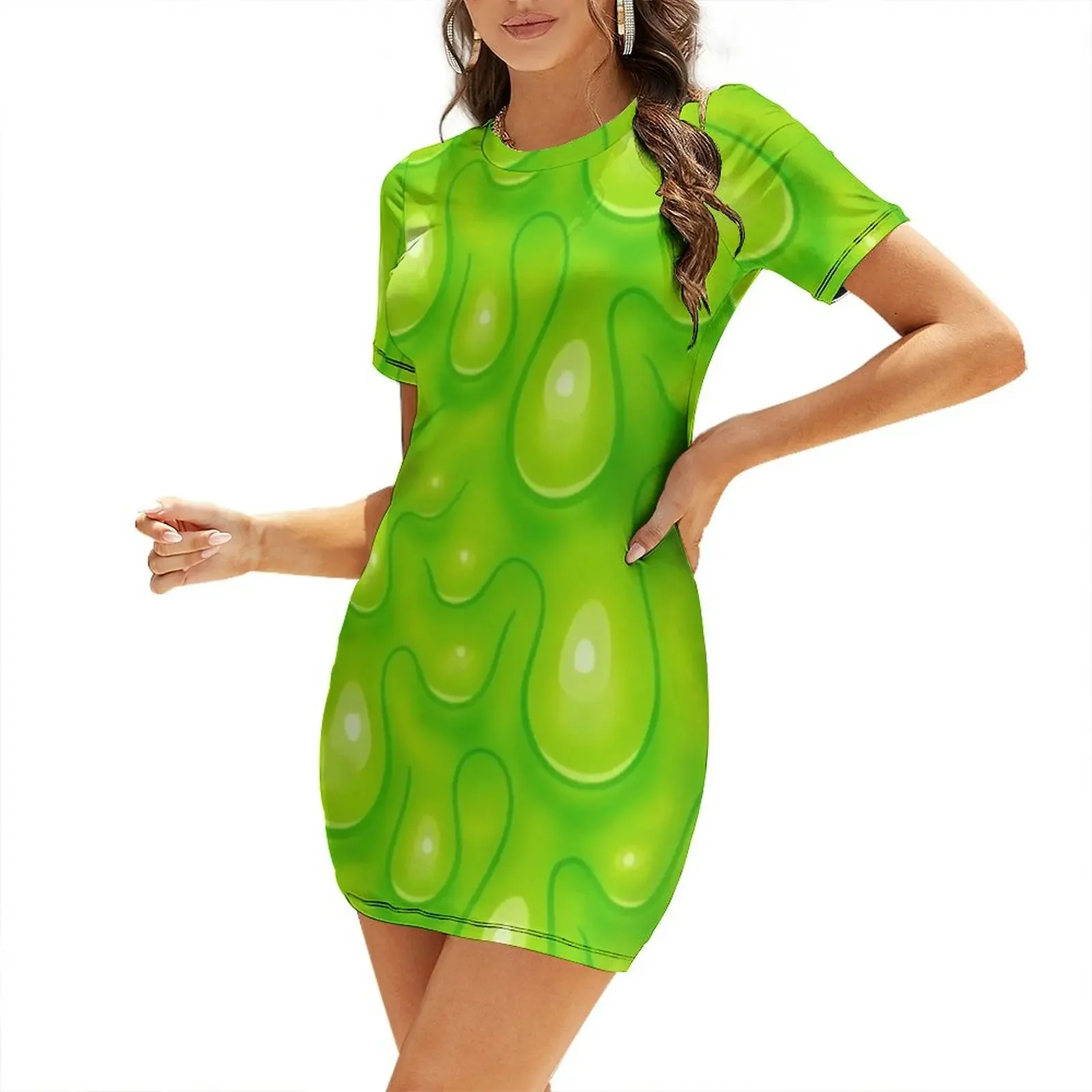 

Ghostbusters Slimer Short-Sleeved Dress summer dresses womens 2025 dress party night summer women's dress 2025 Prom gown