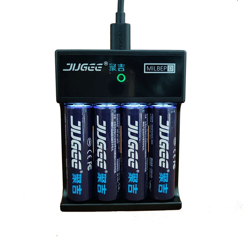 Jugee 4 قطعة 1.5 فولت 3000mWh AA قابلة للشحن ليثيوم بوليمر ليثيوم أيون بطارية ليثيوم بوليمر للبطارية ميكروفون ktv