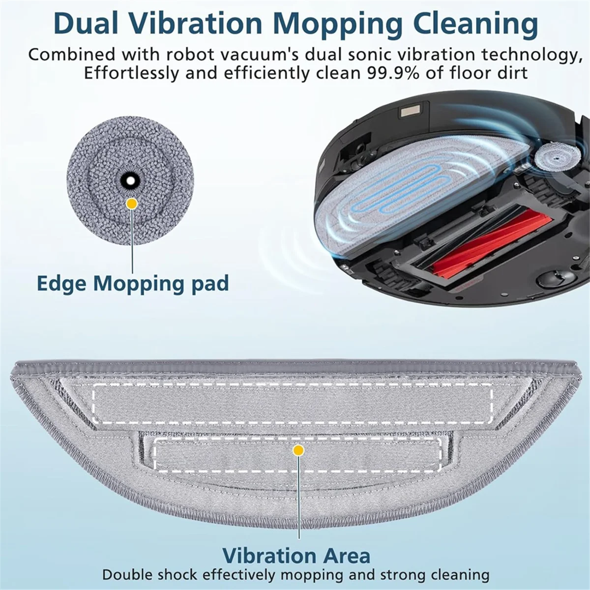 N38R_Mop Pads für S8 MaxV Ultra und S8 Max Ultra Roboterstaubsauger