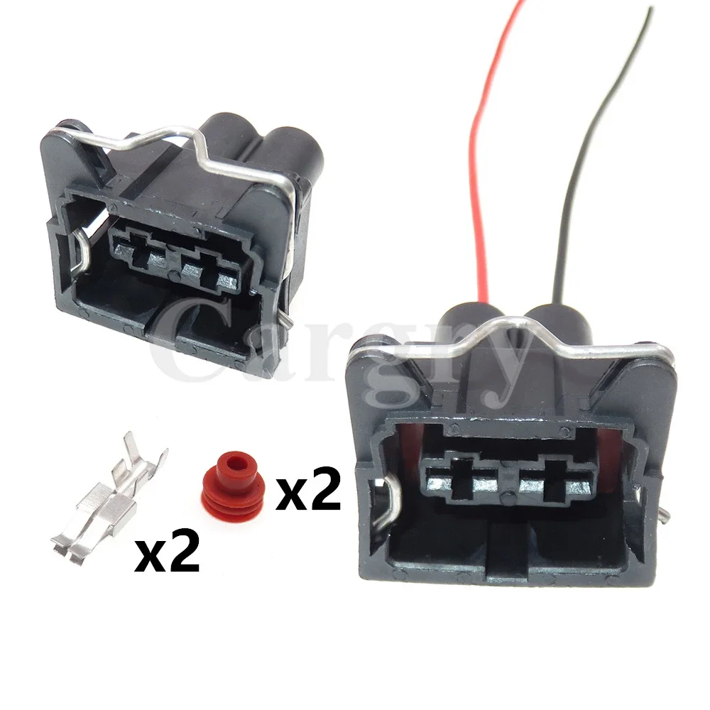 

1 комплект, 2P переменного тока в сборе, автомобильные детали, автомобильный звуковой сигнал, большой ток, жгут проводов, вилка, автокабель, водонепроницаемая розетка для VW