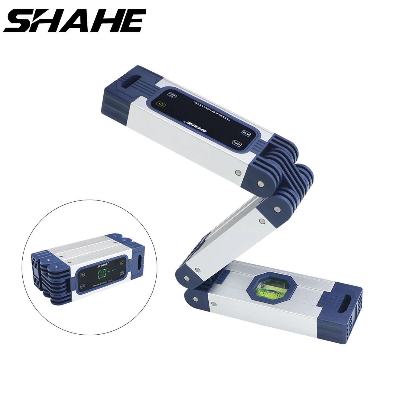 SHAHE Новый портативный уровень из магнитного алюминиевого сплава, 3 секции, складной уровень, точный многоугольный измерительный портативный уровень