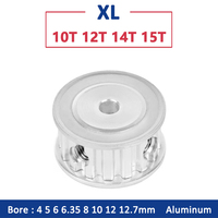 1pc 10T-15T XL Timing Pulley 10 12 14 15 Teeth Aluminium Synchronous Wheel Slot Width 11/14/16mm Bore 4 5 6 6.35 8 10 12 12.7mm