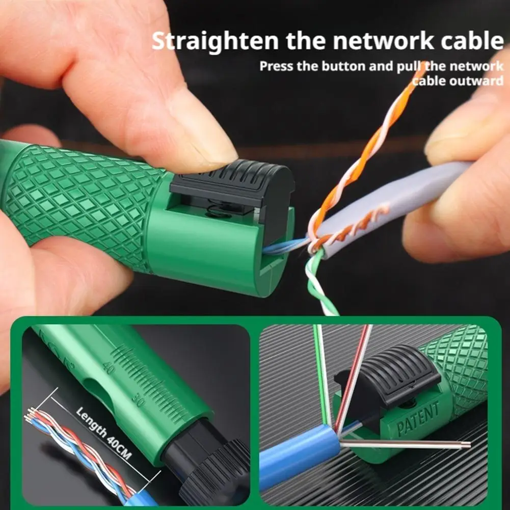 

Network Cable Untwist Tool Engineer Straightener For Category 5/6/7 Crystal Cables Combing Wire Pair Separator Easily Stripping