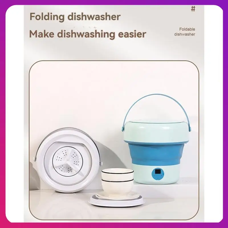 

ABKL-EU PLUG,Folding Dishwasher Household Small Mini Turbo Dishwasher Fruit And Vegetable Cleaner MINI Dishwasher