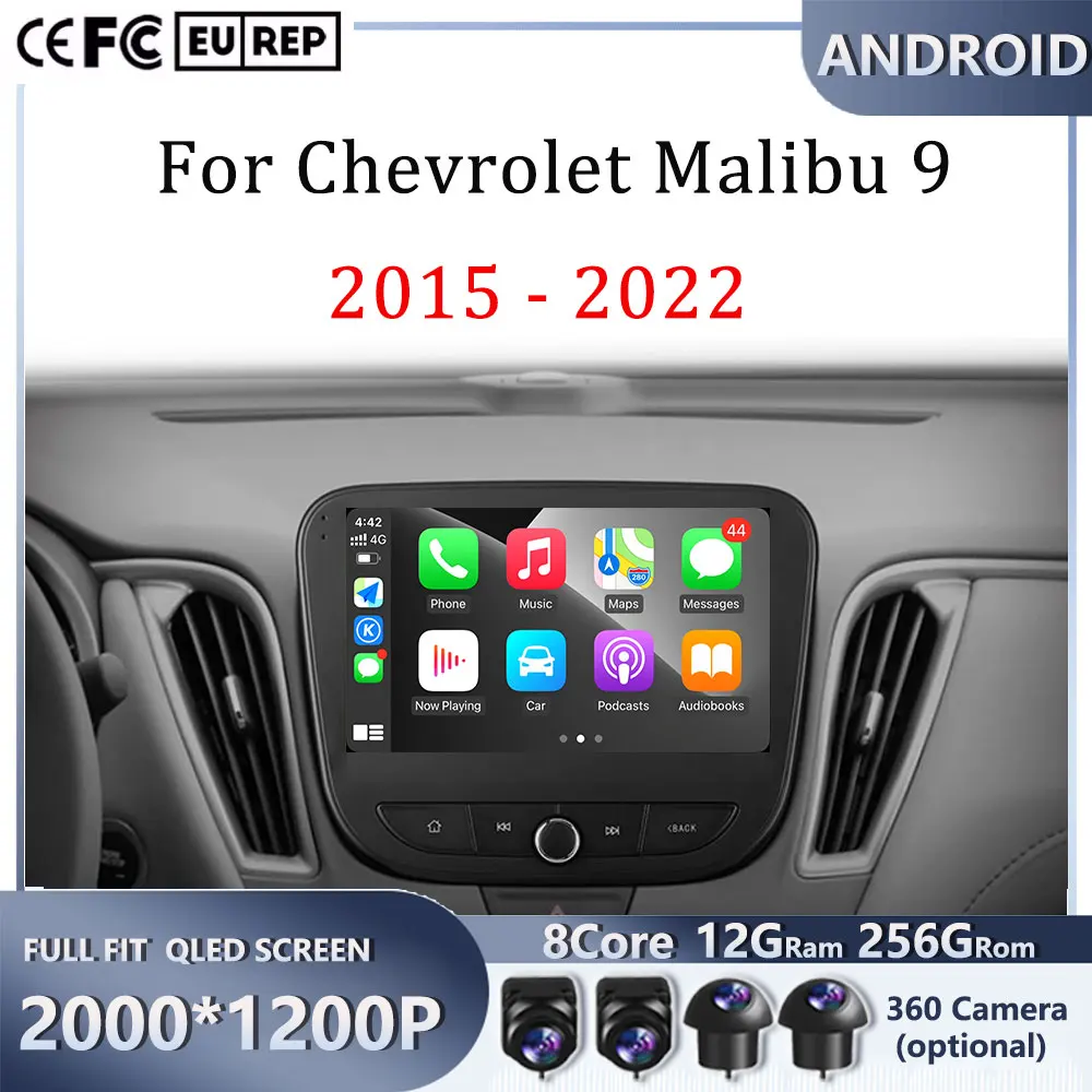 

Android 14 For Chevrolet Malibu 9 2015 -2019 2020 2021 2022 Multimedia Car No DVD Player TV GPS Video Navigation Radio Screen