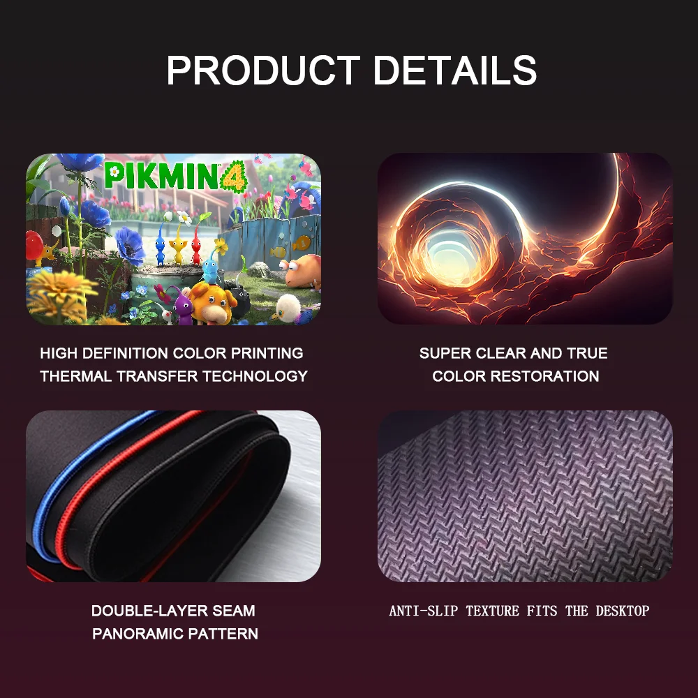 P-Pikmin Mousepad Large Gaming Mouse Pad LockEdge Thickened Computer Keyboard Table Desk Mat image 6