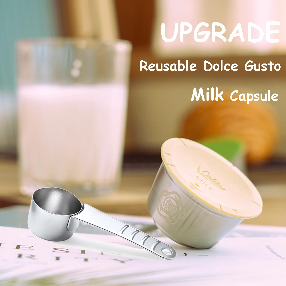 

Reusable Coffee Milk Foam Capsule For Nescafe Dolce Gusto Machine Refillable Coffee Filter Cappuccino Latte Maker Pod