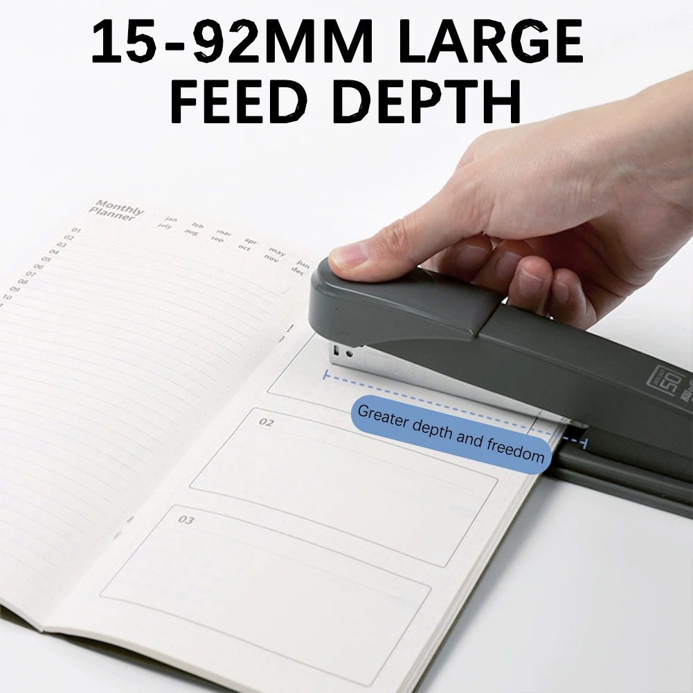 เครื่องเย็บกระดาษสําหรับงานหนักประหยัดแรงฐานกันลื่นตามหลักสรีรศาสตร์เครื่องเย็บกระดาษบ้านเครื่องมือเย็บเล่ม