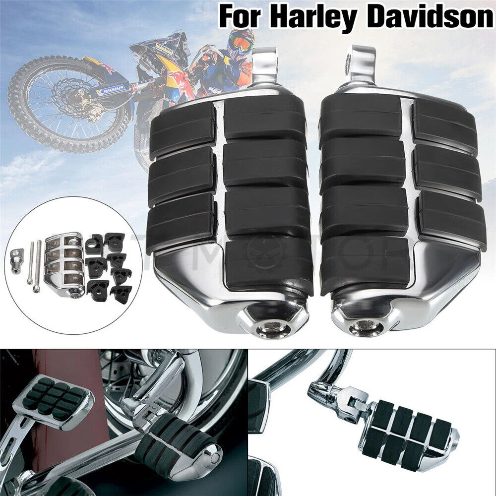 Aftermarket Left and Right Dually Foot Rest Pegs for Harley Davidson Touring Electra Glide Softail Dyna Motorcycle Parts