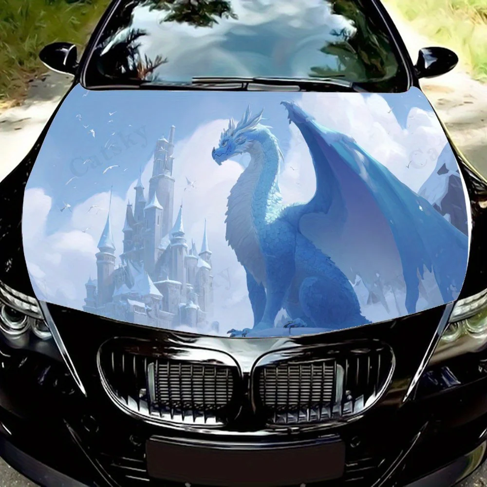 

Наклейки на капот Dreamy Castle и Mighty Dragoncar, водонепроницаемые, самоклеящиеся, устойчивые к царапинам, легко приклеиваемые, прочные автомобильные ПВХ ст.