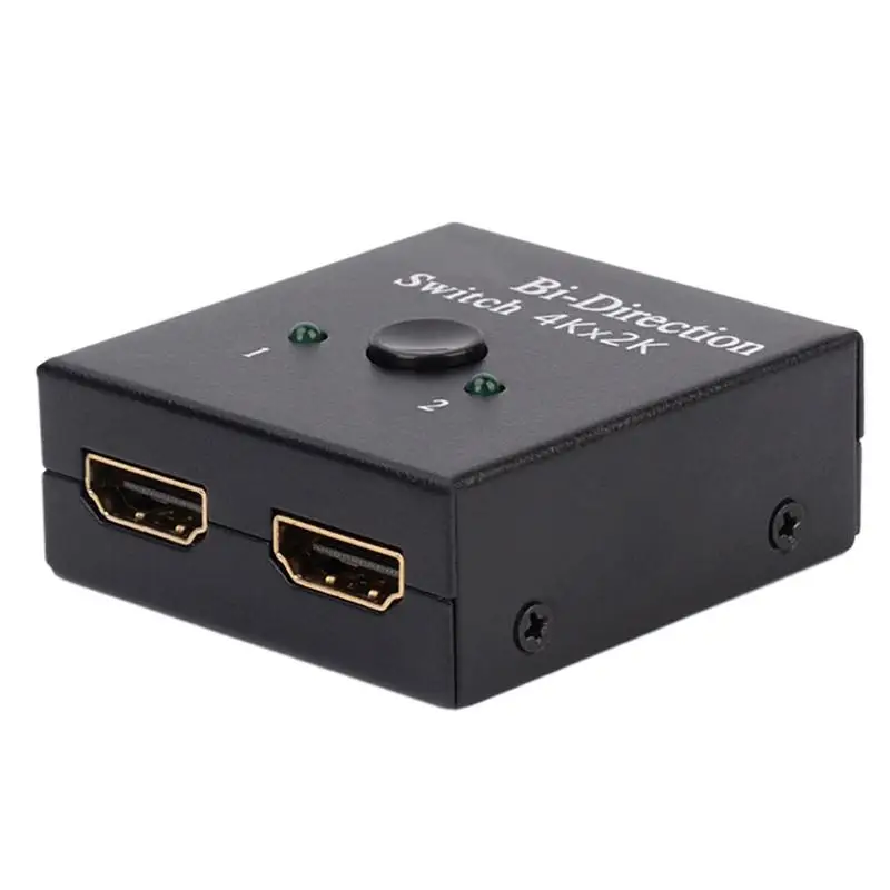 High Definition Multimedia Interface Splitter 4K30HZ 2 Input 1 Output 1 Input 2 Output Multimedia Interface Switcher Aluminum