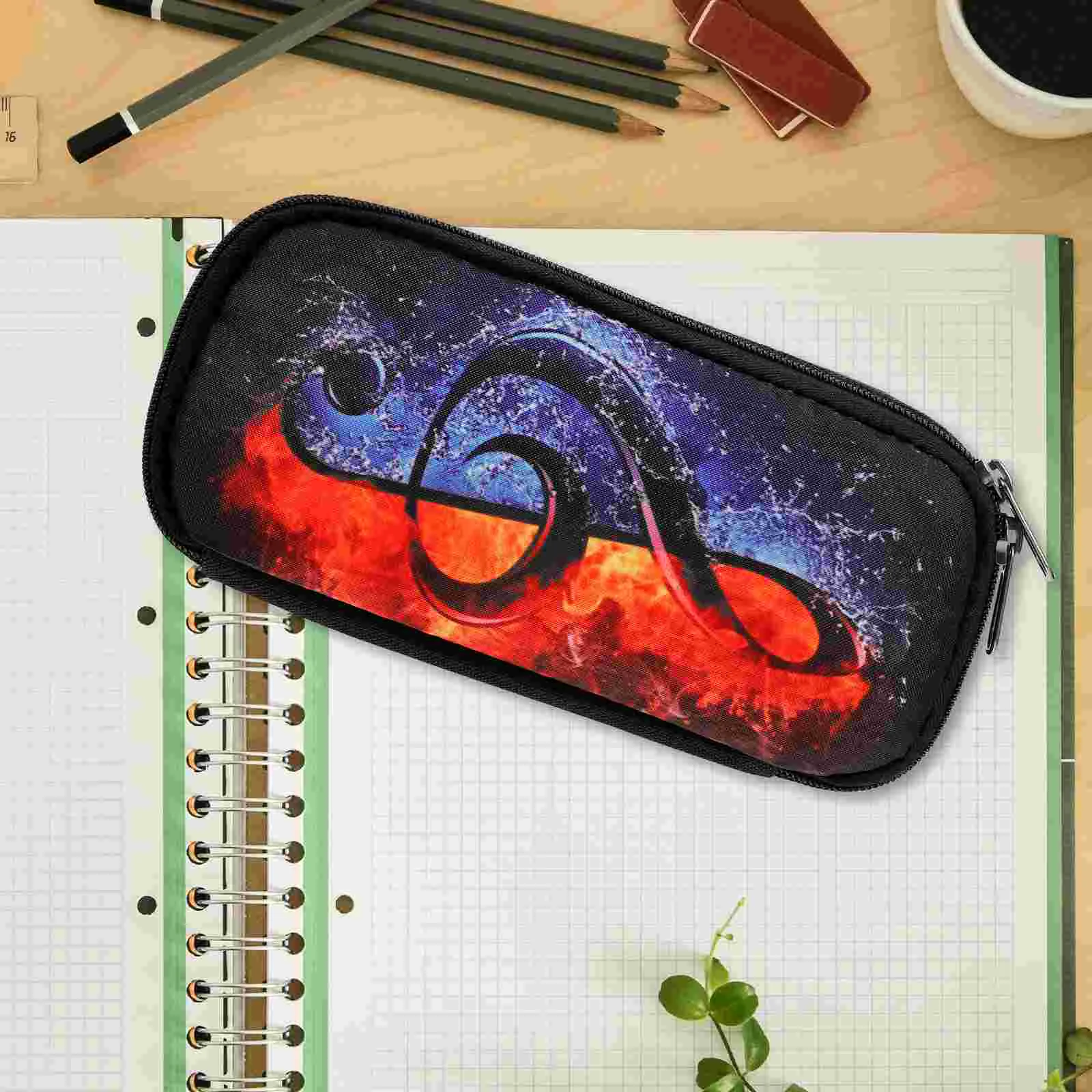 Music Theme Pencil Case Multifunction Large Holder Korean Version Portable Bag Student