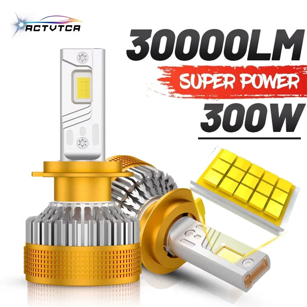 

30000LM Car Headlamps H1 H4 H7 H8 H11 9005 HB3 9006 HB4 Fog Lights 300W High Power Auto Lamps 6000K 12V 24V LED Headlight Bulbs