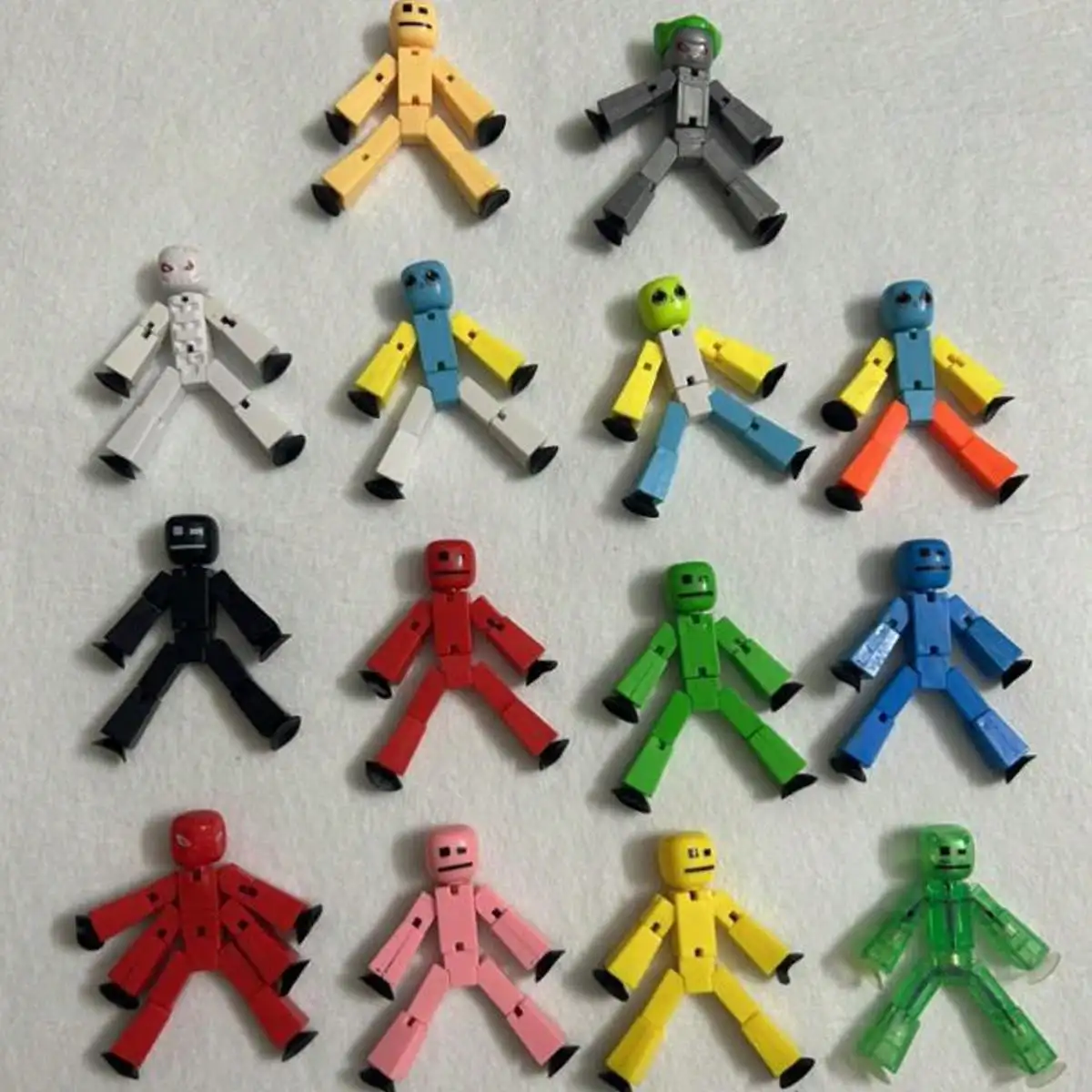 Set de 3 Figuras de Acción Stikbot con Ventosas, Juguetes para Niños, Regalo de Cumpleaños, para Fotografía y Animación