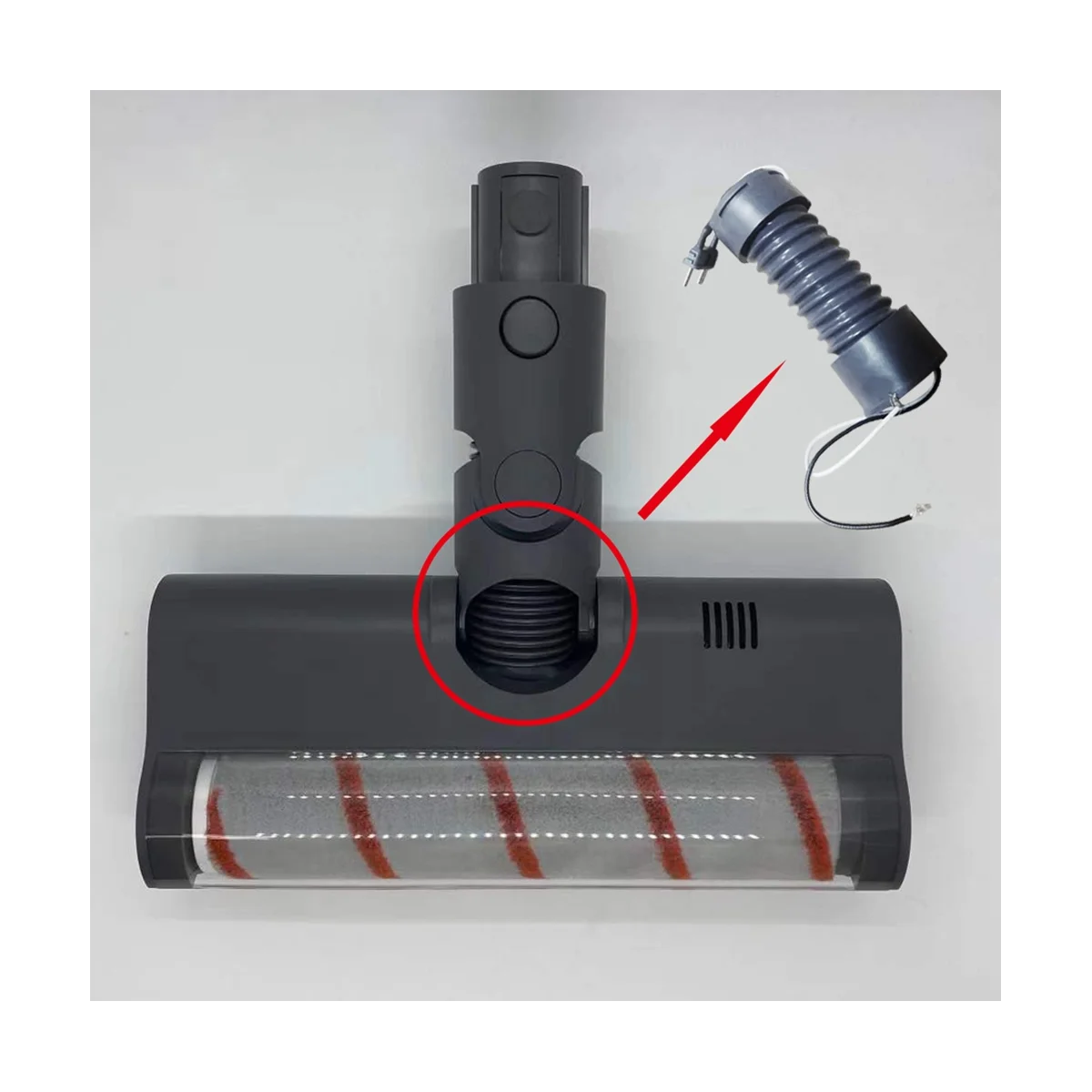 Penyedot debu Xiaomi Dreame V12/ V12Pro /T10 /T20 /T30, kepala sikat karpet lantai elektrik, suku cadang perbaikan pegas
