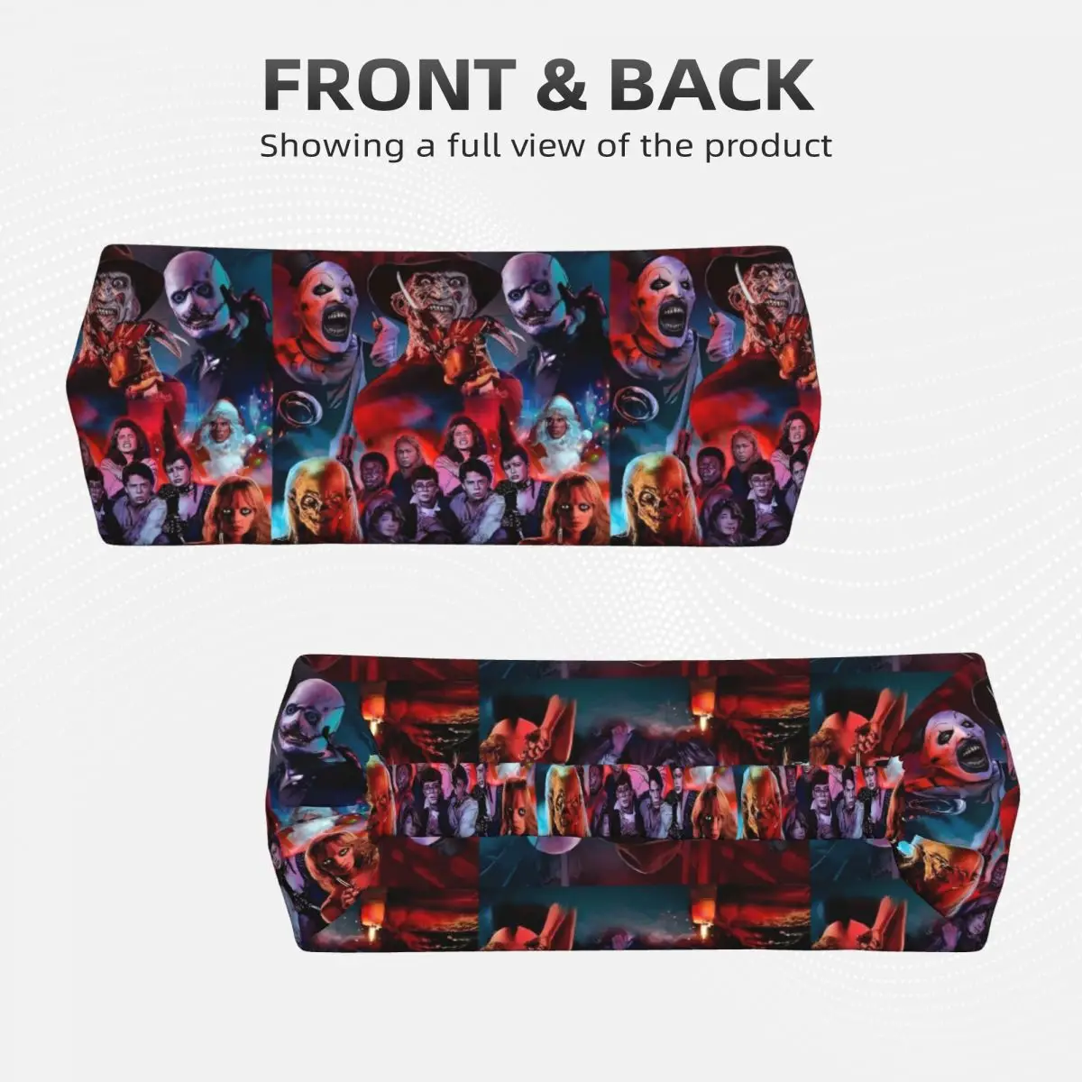 Diadema personalizada para gimnasio de película de terror de Halloween para correr película elástica antideslizante Freddy Krueger banda para el sudor que absorbe la humedad hombres mujeres