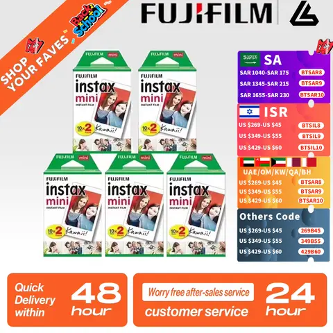 Oorsprong Fujifilm Instax Mini Film Papier 10-100 Vellen Voor Fuji Instant Film Camera 'S Instax Mini 12 11 9 40 70 90 Link Liplay Evo