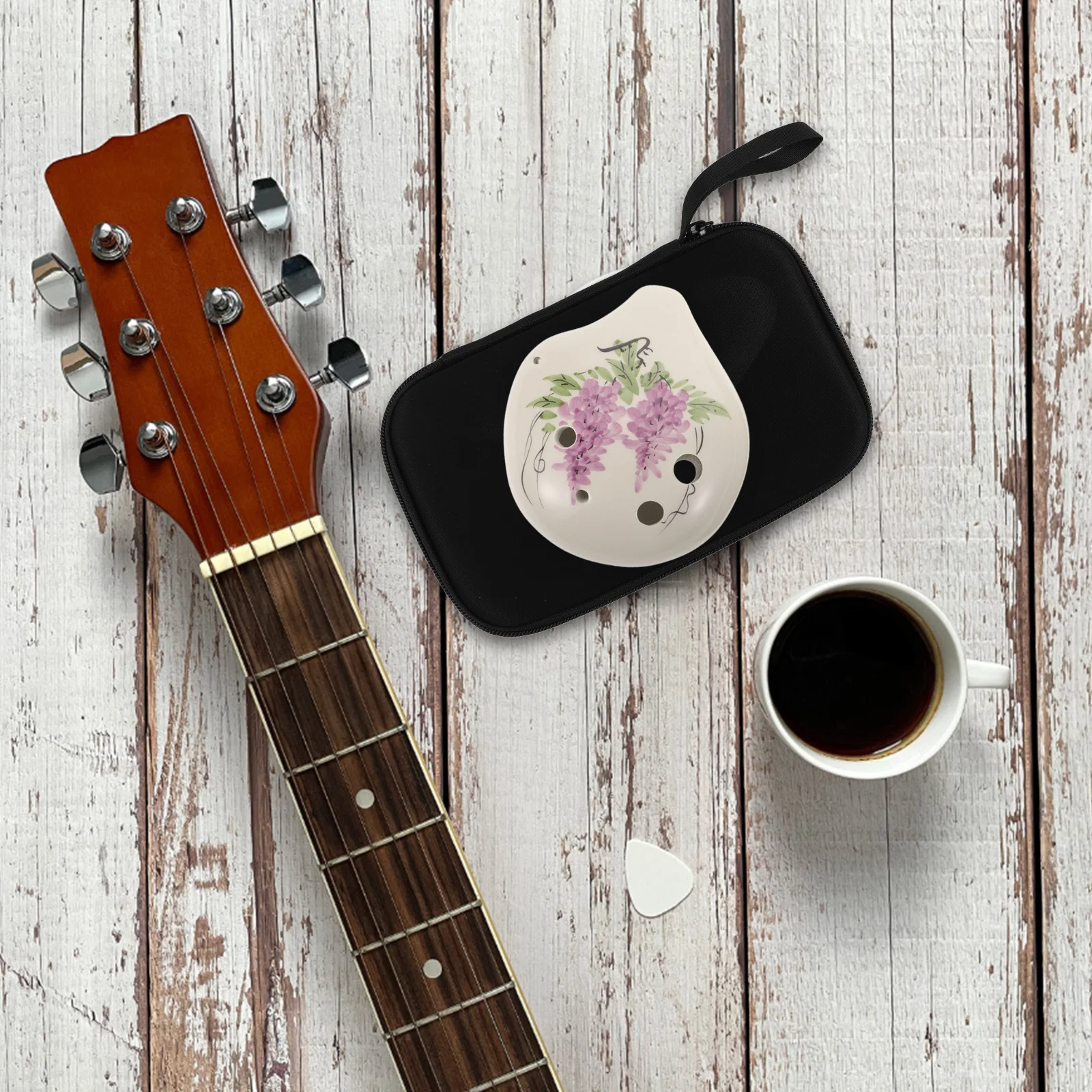 12穴オカリナ保護EVAケースハードシェル耐衝撃ポータブル旅行用キャリング収納バッグ楽器屋外用