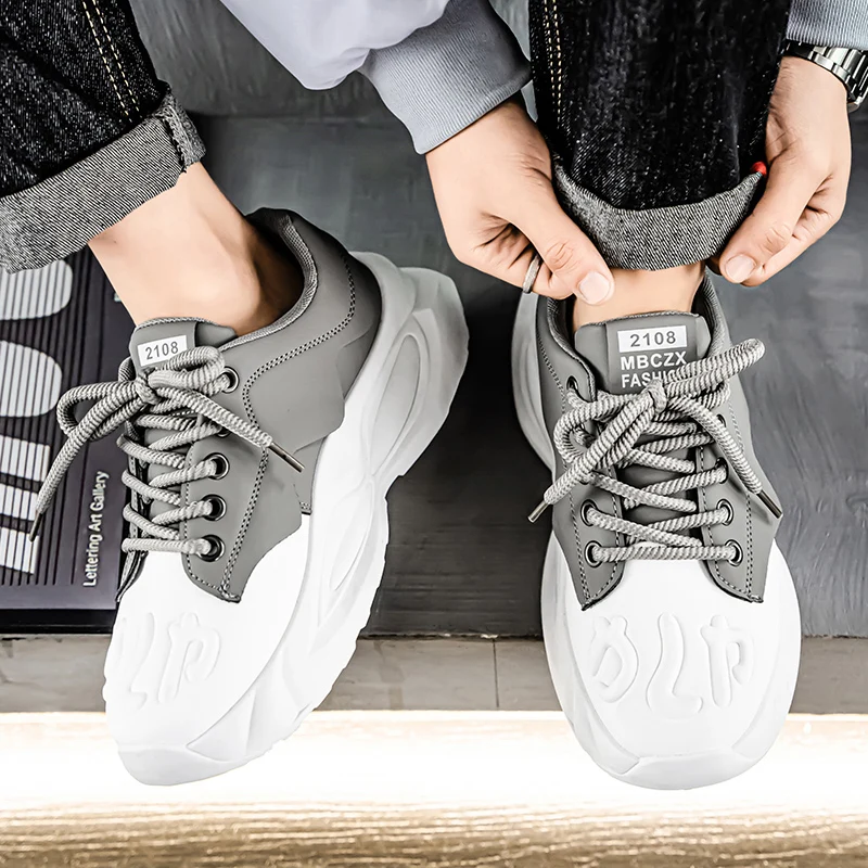 

Мужские повседневные спортивные кроссовки, модные кеды на толстой подошве, стильные и удобные мужские туфли для активного отдыха