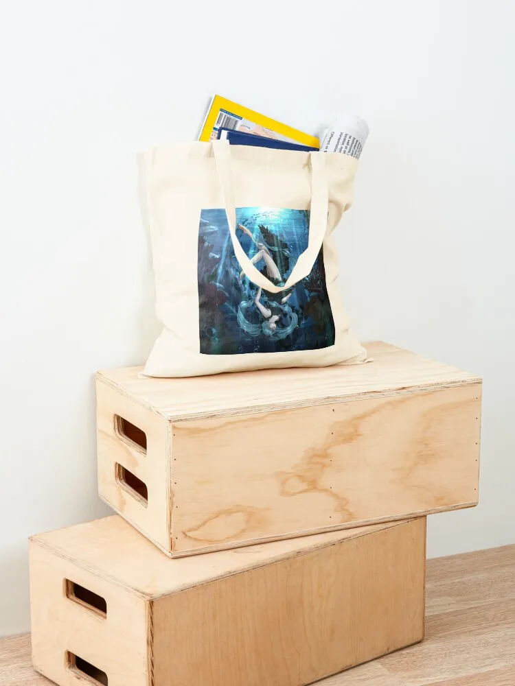 Deep Sea Girl Tote Bag tote bag university cloth bag woman shopping cart bags shopper women canvas