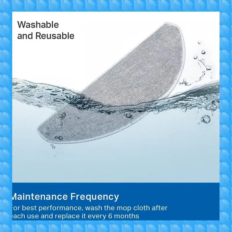 

ETRT Washable Mop Cloth For Tapo RV30 Max Plus, RV30 Max, RV20 Max Plus, RV20 Max Robot Vacuum Cleaner Parts
