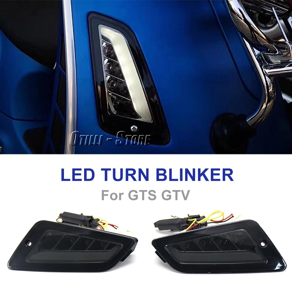 

Motorcycle Scooter Lamp LED Turn Signal Indicators Light Front Rear Blinker For Vespa GTS150/250/300 GTV300/250