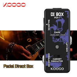 Koogo Mini Direct Box Input DI BOX Smart Guitar Cabinet Simulation Ultra Low Distortion PDI-1 Pedals Effector Full Metal Shell