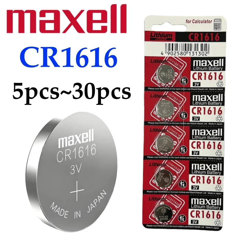 5pcs-30PCS CR1616 Lithium Batteries 3V DL1616 ECR1616 LM1616 CR 1616 Electronic Car Key Watch Toy Remote Coin Cells