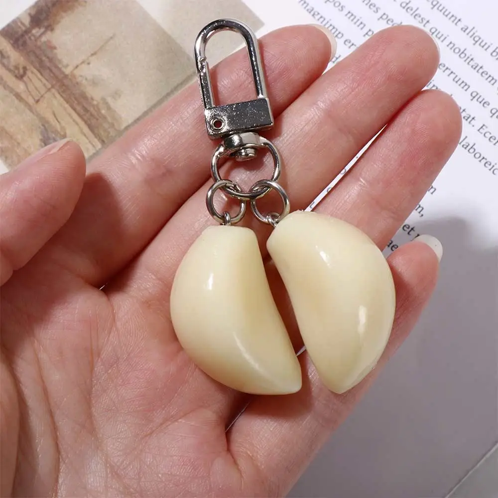 Unique Funny Student Jewelry Bag Pendant Car Keychains Garlic Keychain Garlic Keyring Food Keychain Garlic Pendant