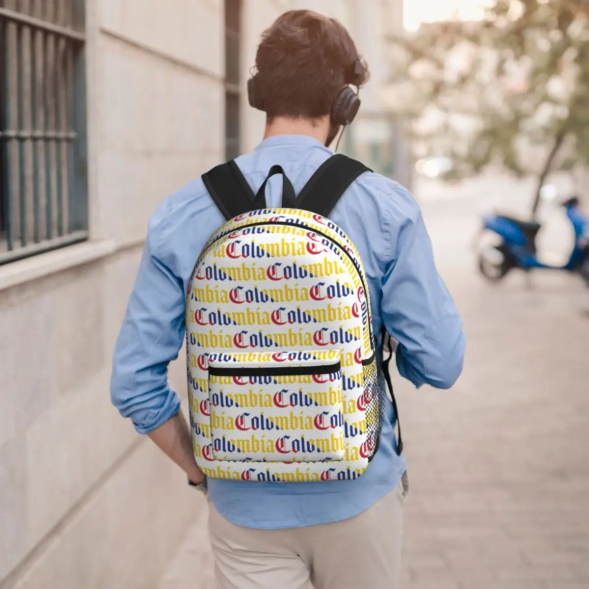 

Colombia Colombia Flag Backpack Student BookBag Children School Bag Computer Shoulder Bags for Men Women