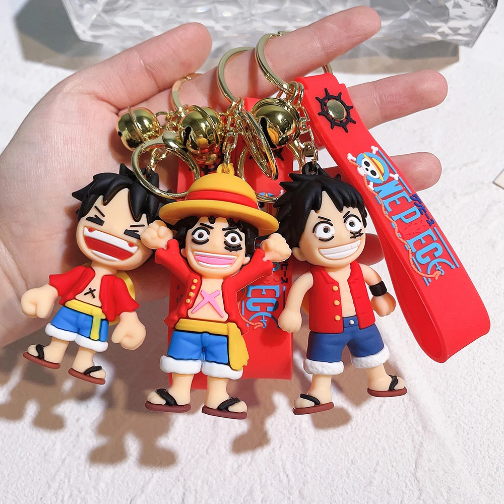 Multi Style Monkey D. Luffy Brelok do kluczy Anime ONE PIECE Figurka Luffy Doll Brelok do plecaka Breloczek do kluczy samochodowych Ozdoby Biżuteria