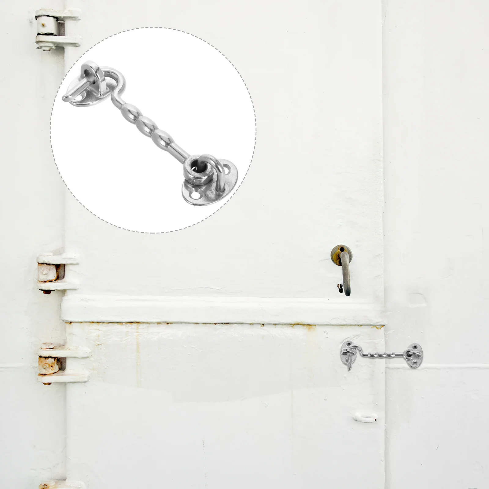 Stainless Steel Door Hook Latch Heavy Duty Windproof For Barn