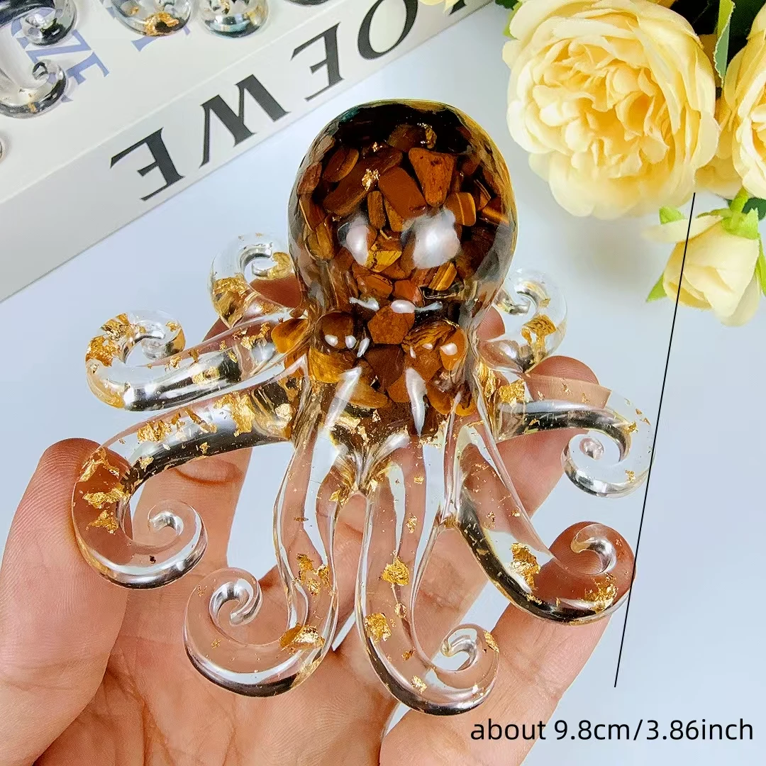1 قطعة قطرات كريستال تصنع الأخطبوط، كريستال صنع زخارف الأخطبوط، هدايا كريستال للديكور الداخلي