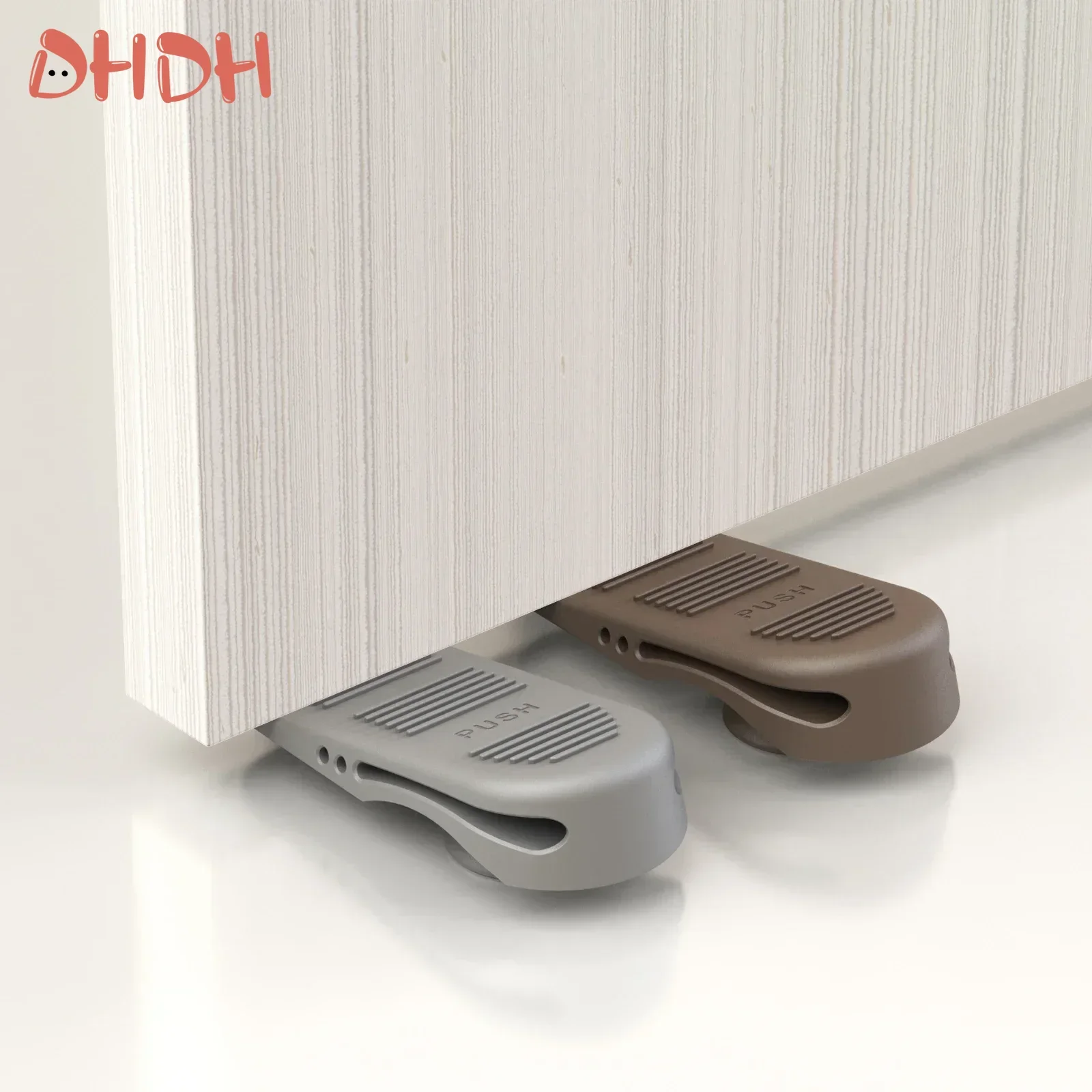 Silicone Door Stopper Shock Absorbent Block Wedge Baby Safety Protector Door Stop Anti-collision Suction Cup With Easy Storage